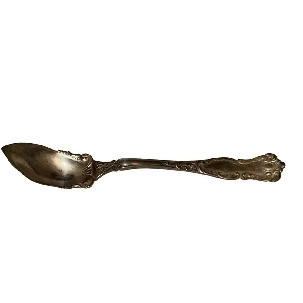 7 Vintage WM Rogers & Son AA Silver Grapefruit Spoon Set 6.5